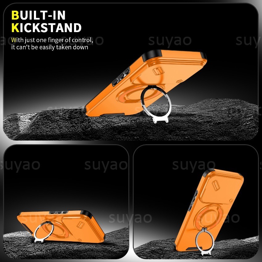 สําหรับ Xiaomi 15TPro 15T Pro 2025 เคสโทรศัพท์เกราะแหวนผู้ถือแม่เหล็กเลนส์ป้องกันกรณี Xiaomi15TPro Mi Mi15TPro XM กันกระแทกปกหลัง - รูปที่ 6