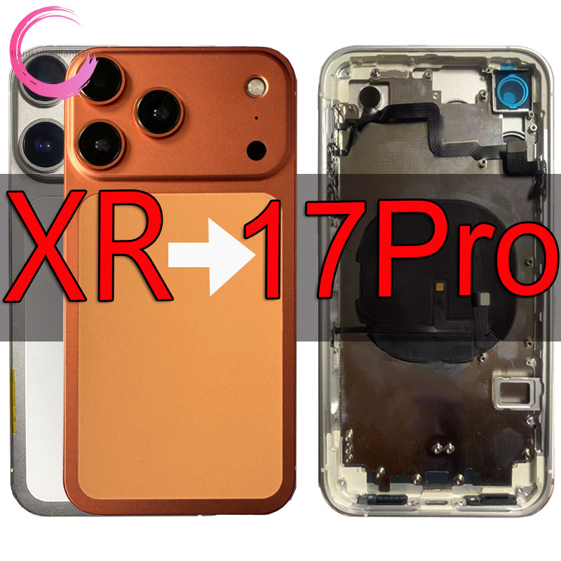 Semi-assemble สําหรับ iPhone XR ถึง 17Pro 6.1 นิ้ว Backshell สําหรับ XR เช่น 17Pro สไตล์แชสซีกรณี DI