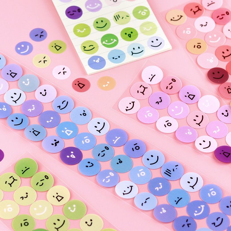 Emoji Series Dot Stickers ins Creative Cute Emoji สติ๊กเกอร์ตกแต่งคู่มือวัสดุไดอารี่สติ๊กเกอร์ diy