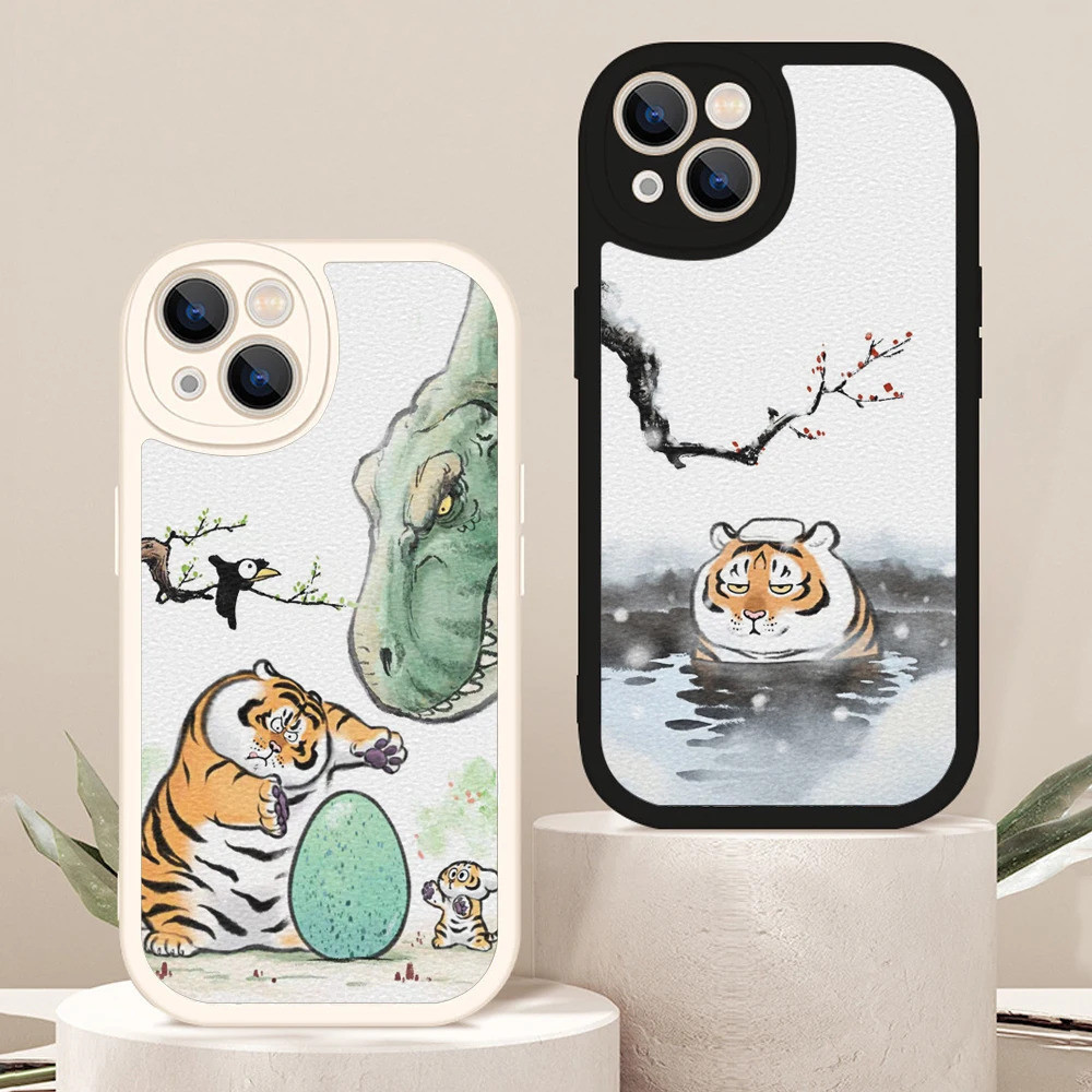TP-1 สําหรับ Iphone 13 น่ารัก Fat Tiger เคสโทรศัพท์สําหรับ Iphone 13 12 Pro MAX MiNi 7 8 6 plus X XS