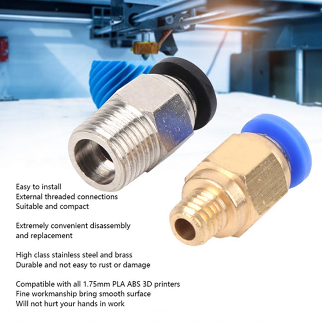 เครื่องพิมพ์ 3D ข้อต่อลมตรง PC4‑M6 เครื่องพิมพ์ PLA ABS 1.75 มม. สำหรับ PC4‑M10