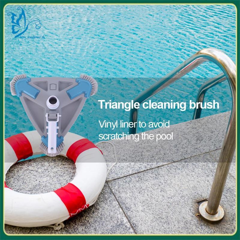 [betsy_eisenhower.th] เครื่องมือทําความสะอาดสระว่ายน้ําหัวสูญญากาศแปรงทําความสะอาดหัวดูดสามเหลี่ยมรู