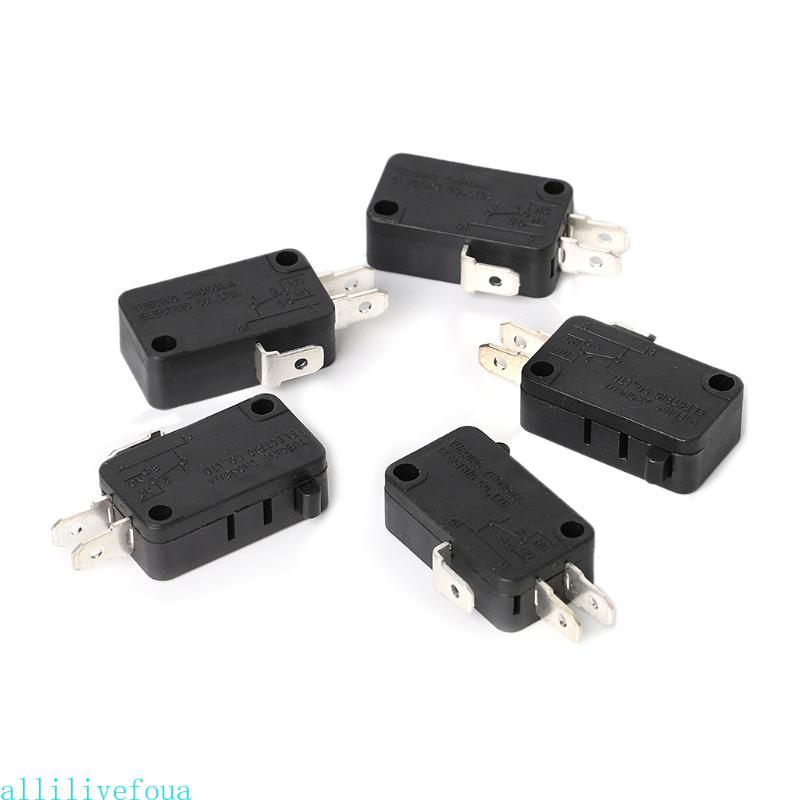 Allilivefoua 5 ชิ้น 16A 250VAC 0 3A 250VAC สวิตช์ Srew Connector Actuator จํากัด Micro Switch