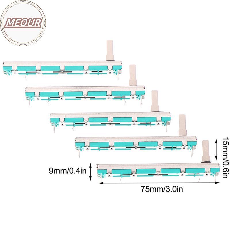 Meour 5 ชิ้น 75 มม. Double B10K B10KX2 Behringer Pot Mixer Fader VN