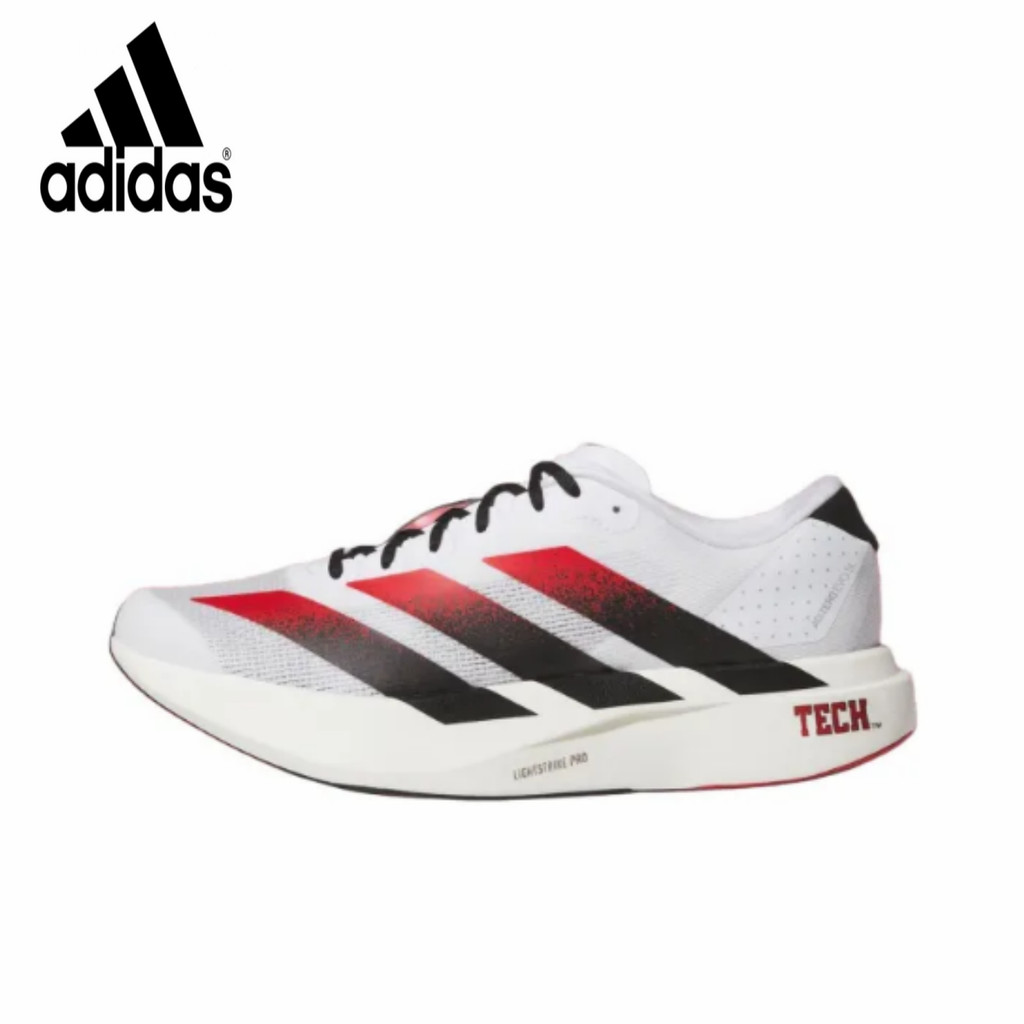 adidas Adizero Evo SL White red2 ของแท้ 100 % Unisex รองเท้ากีฬาเพื่อการพักผ่อน