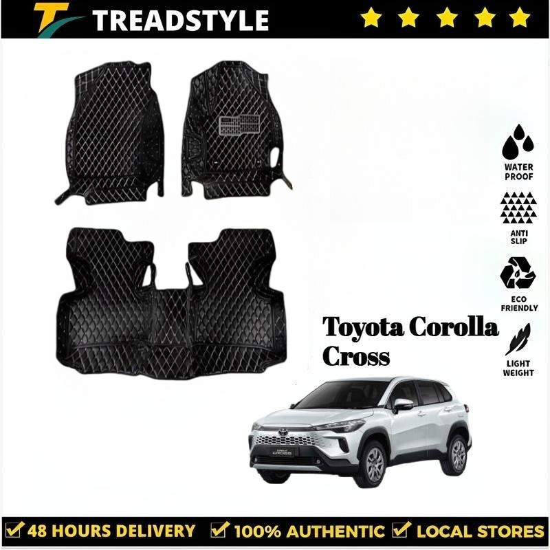 【3ชิ้น/6ชิ้น】Toyota Corolla Cross 2020-2025 พรมปูพื้นรถ พรมปูพื้น พรม พรมกันลื่น พรมในรถยนต์