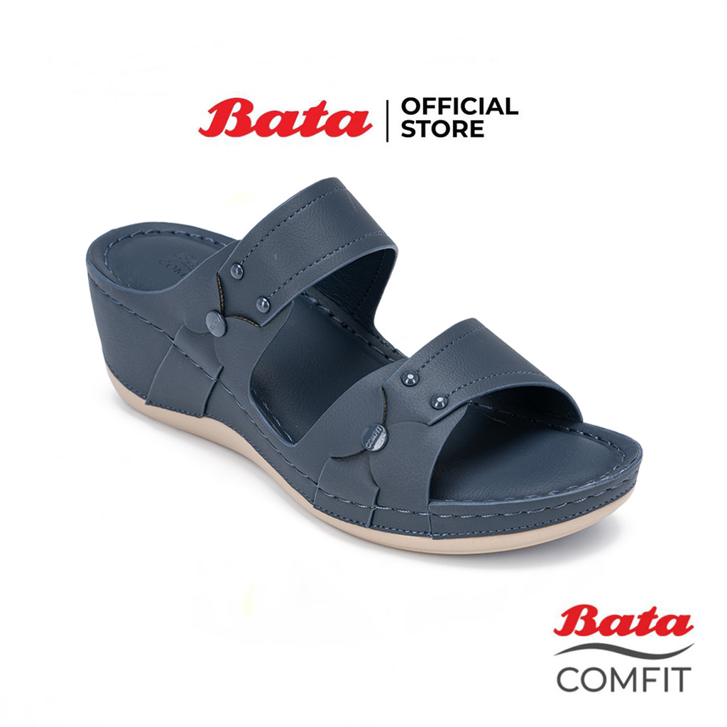 Bata บาจา Comfit รองเท้าเพื่อสุขภาพ สูง 3 นิ้ว สำหรับผู้หญิง รุ่น LILLY สีเขียว 7017228 สีกรมท่า 7019228
