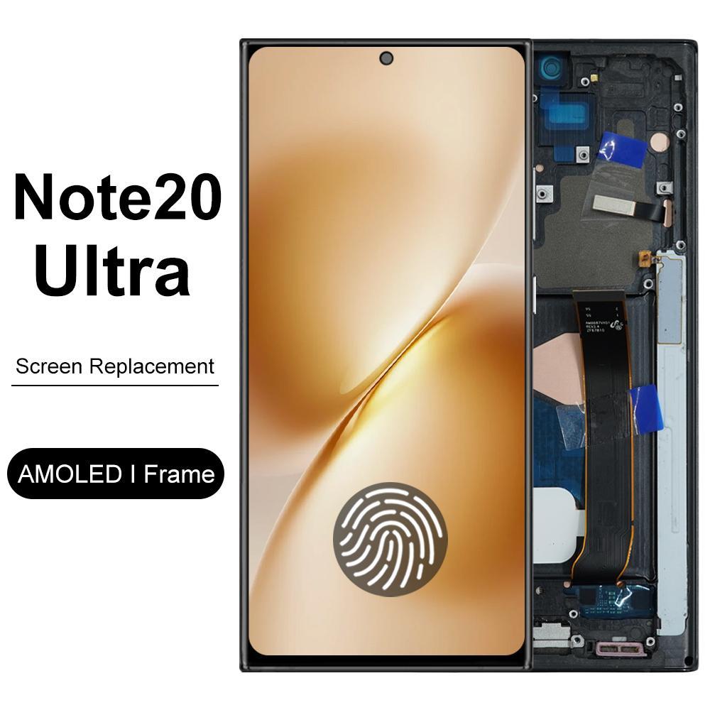 6.78 "หมายเหตุ 20 Ultra AMOLED หน้าจอสําหรับ Samsung Galaxy Note20 Ultra N985F N986B จอแสดงผล LCD To