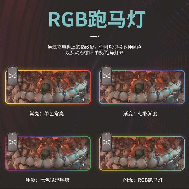ร RGB แผ่นรองเมาส์สําหรับเล่นเกมก้นหอมสาวสวยแผ่นรองเมาส์กันน้ําหนาขนาดใหญ่พิมพ์ลาย นิวยอร์ก