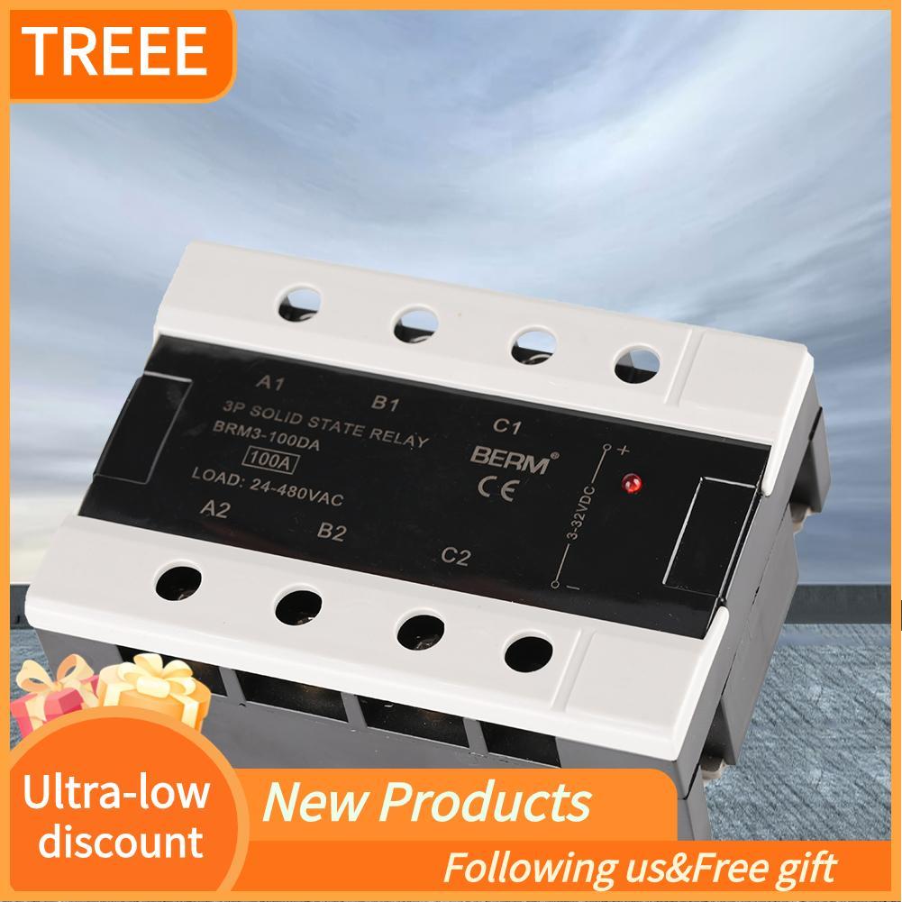 treee Solid State Relay โหลด 24-480VAC โมดูลรีเลย์ 3 เฟส 100DA/120DA (BRM3-120DA)