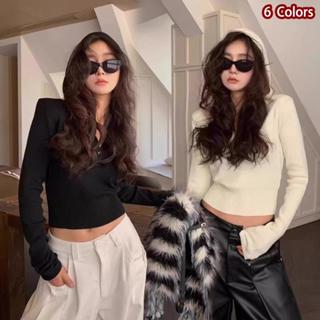 mimi&didi#เสื้อเชิ้ตมีฮู้แขนยาวสีดำ เสื้อสเวตเตอร์กันหนาวผู้…