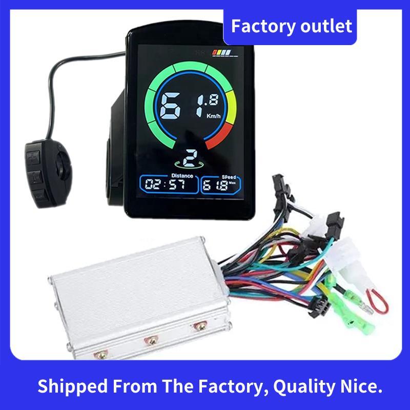 คอนโทรลเลอร์แบบไม่มีแปรง 350W กันน้ําสี NC-81F จอแสดงผล LCD สกู๊ตเตอร์ไฟฟ้าสําหรับสกู๊ตเตอร์จักรยาน 