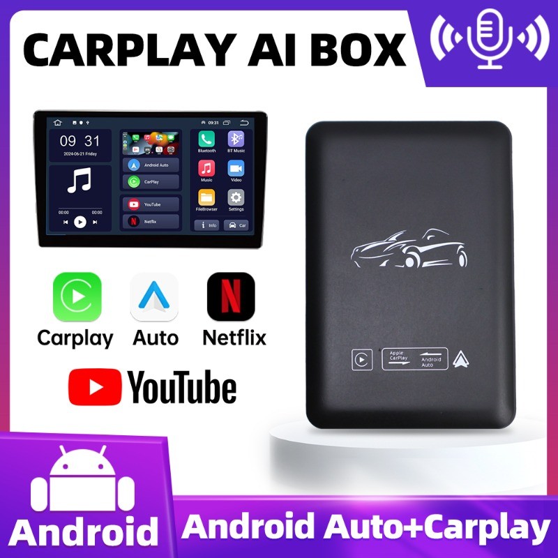 PX30S ไร้สาย CarPlay อะแดปเตอร์ Android 10 ไร้สาย Android Auto CarPlay Auto Android Media กล่อง Netf