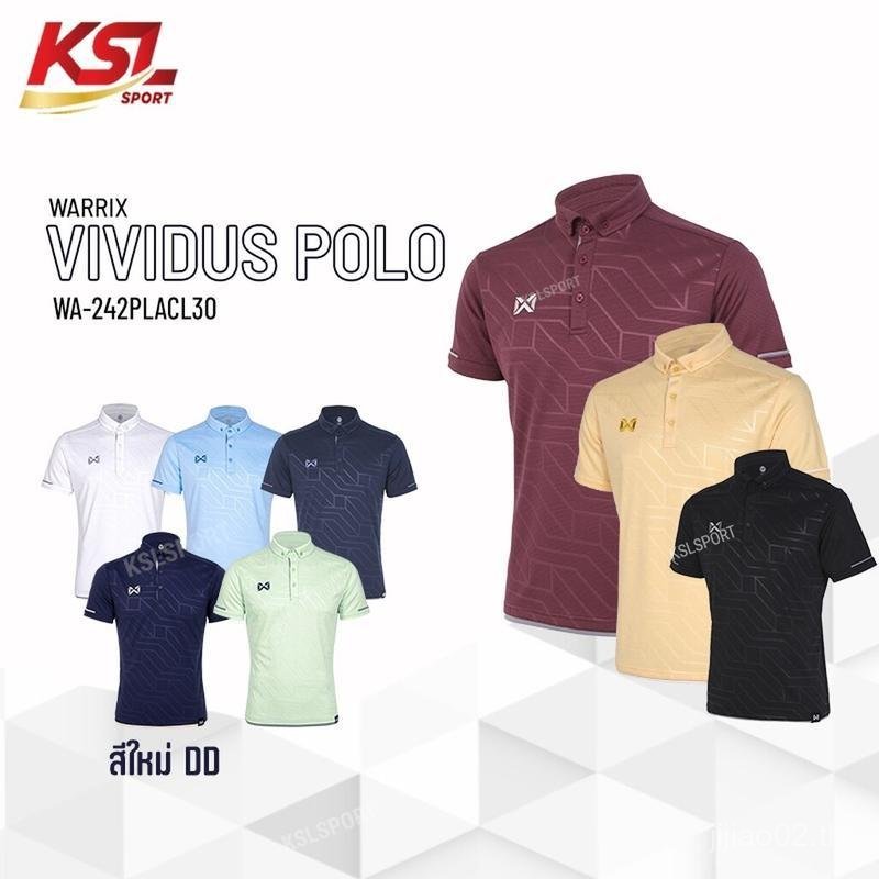 Hot New Releases Warrix เสื้อโปโล Warix Warix Vividus แขนสั้น ใส่สบาย ลาย WA-242PLACL30 - สีดํา/สีเท