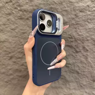 DAJII พร้อมเลนส์ขาตั้งแม่เหล็กสําหรับ iPhone 17 16 15 14 13 12 11 Pro Max Air Plus AG Matte Soft Case Cover