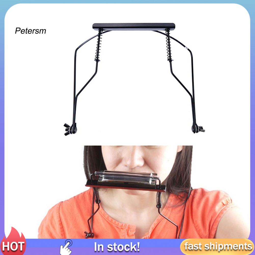 PP 10 หลุม Harmonica ผู้ถือคอปรับเพลงปากออร์แกนขาตั้ง Harp ชั้นวางโลหะ