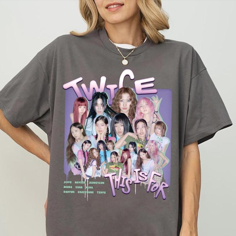 รีโทร Twice This Is สำหรับเสื้อยืด, เสื้อ Four Twice, เสื้อ Twice World Tour, เสื้อ Twice Ready to B