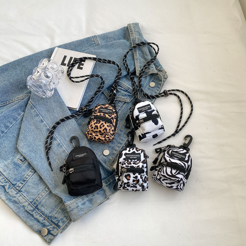 Korean Style Mini Children's Bags Popular Leopard Print Girl Shoulder Messenger Bag Outdoor Travel E