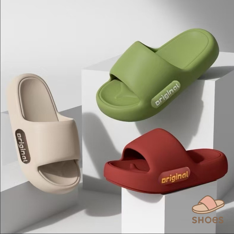 ZJ HOME รองเท้าแตะแพลตฟอร์มหนา สีแดง38-39 กันลื่น พื้นหนานุ่ม ใส่สบาย ทำความสะอาดง่าย BB016