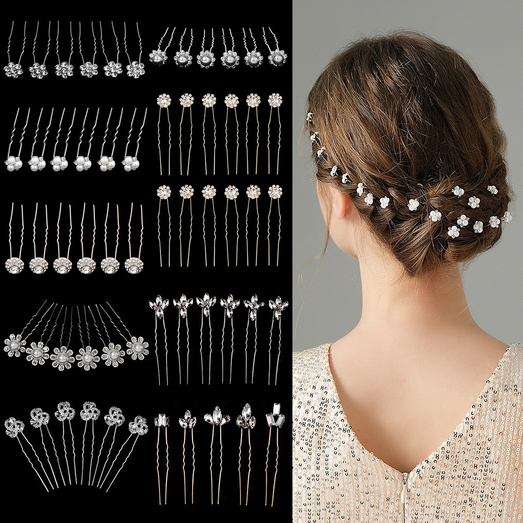 กิ๊บติดผมประดับมุก Rhinestone ใช้ได้ทุกวัน