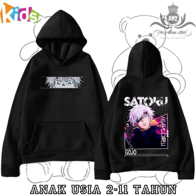 Cool เสื้อแจ็คเก็ตเด็กเสื้อกันหนาวอะนิเมะ Jujutsu kaisen Satoru Gojo Hoodie เสื้อกันหนาวพรีเมี่ยม