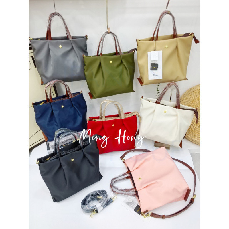 Legato Largo Japan Rakuten Shoulder Nylon Tote Bag 2025 กันน้ํากระเป๋าถือไหล่เดี่ยว Crossbody Womens
