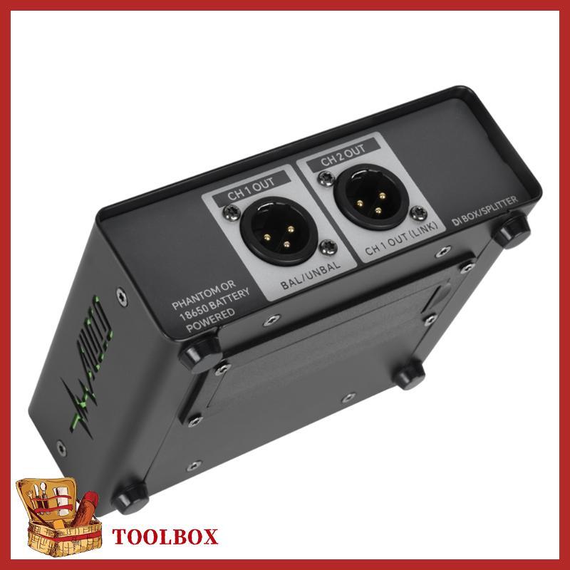 กล่องเครื่องมือ Professional DI20 เสียง DI กล่องกําจัดเสียงรบกวน Hum การอ้างอิงด้วยโลหะสําหรับสตูดิโ