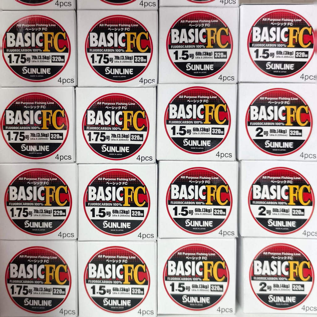 SUNLINE SUNLINE BASIC FC Carbon Line Rock Fishing Line Lure สายตกปลาชั้นนํา 320 เมตร