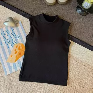 ( S-4XL ) เสื้อฐานผู้หญิง แขนกุด คอจำลอง เสื่อกักถักระดับไฮเอนด์ เสือกล้าม มีสไตล์และกระชับสัดส่วน มีให้เลือก 11 สี