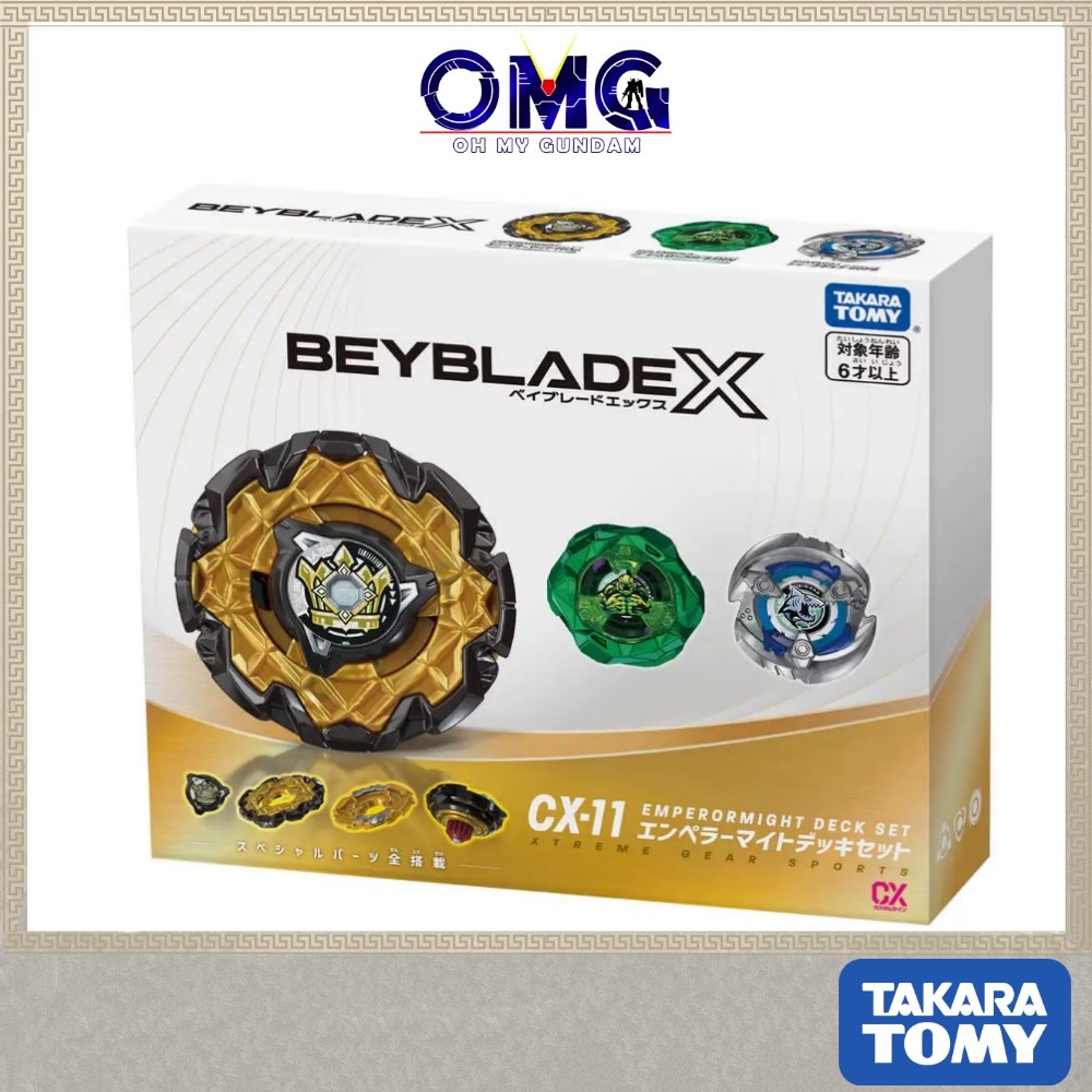 Takara Tomy Beyblade X CX-11 EmperorMight Deck Set 098775 Beyblade CX11 Emperor Might Deckset Spinni