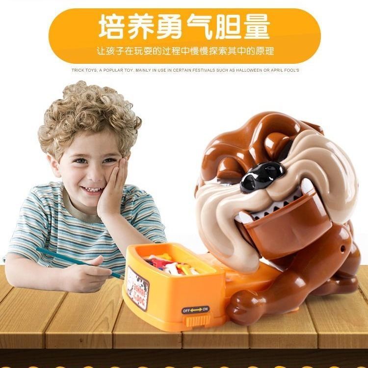 Hot Sale#Beware of Evil Dog Toy Bone Clip Evil Dog Bites Finger Steals Bone Evil Dog Bites Hand Pran