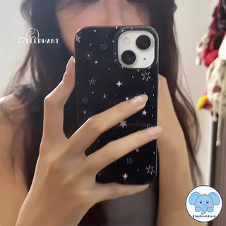 เคสไอโฟน17สำหรับ IPhone 11 12 13 15 16 17 Air 14 Pro Max XR XS X Max 7 8 Plusแฟชั่นจุดน่ารักดาวพื้นผิวมันวาวซิลิโคนปก