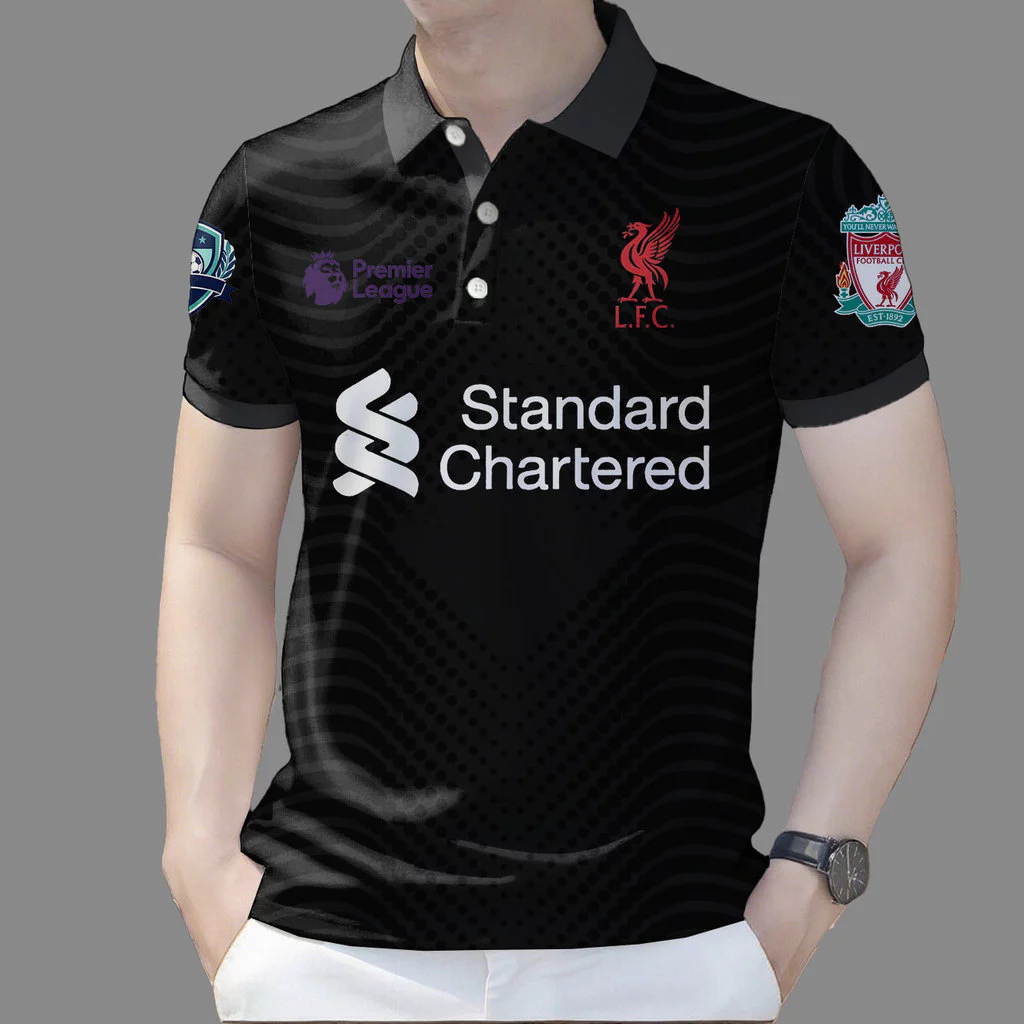เสื้อโปโลลิเวอร์พูล เอฟซี ลายสามเหลี่ยม ระบายอากาศดี เหมาะสำหรับใส่กลางแจ้ง