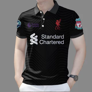 เสื้อโปโลลิเวอร์พูล เอฟซี ลายสามเหลี่ยม ระบายอากาศดี เหมาะสำหรับใส่กลางแจ้ง