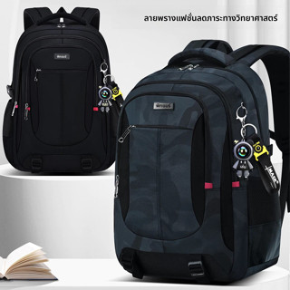 กระเป๋าเป้ลายลายพรางนักเรียนชาย 2025 | ความจุใหญ่ ใส่สบาย น้…