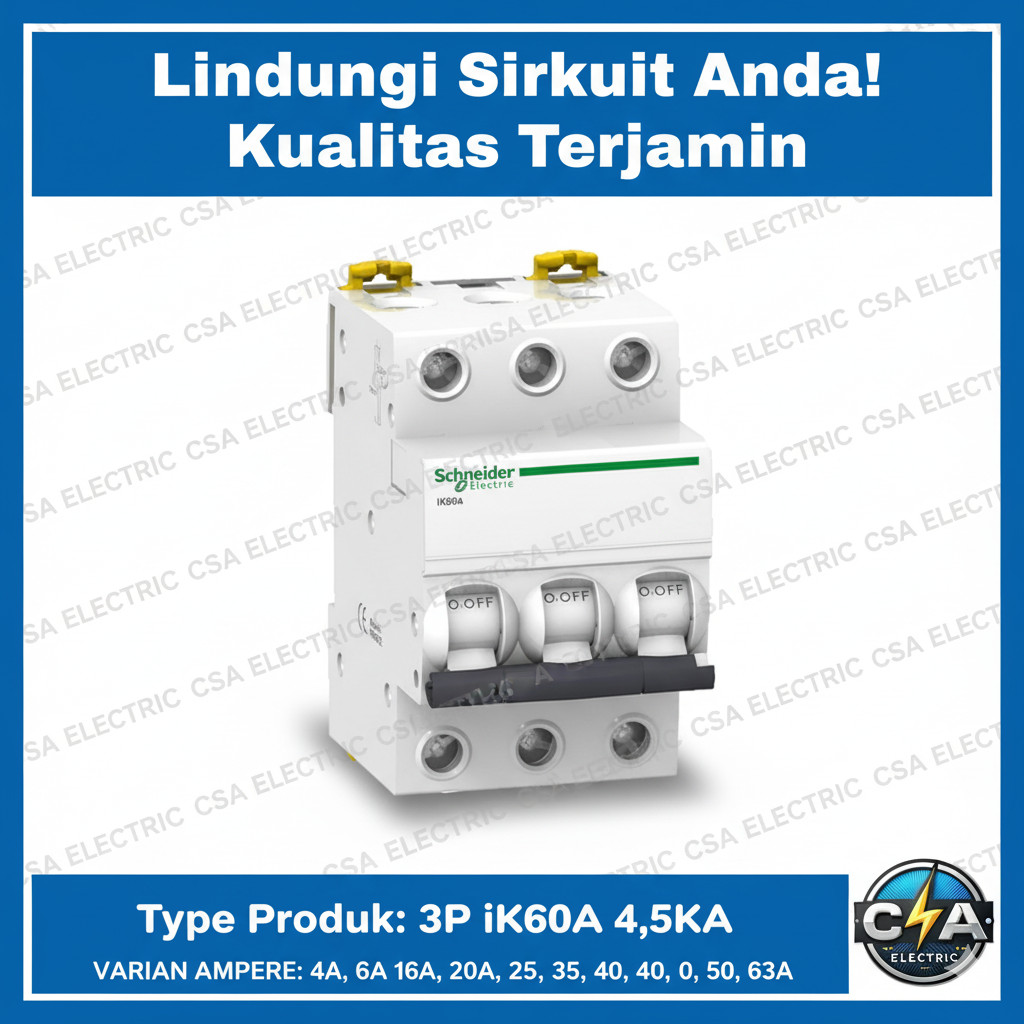 SCHNEIDER Mcb schnider ik60n ik60a 3p 6a 10a 16a 20a ราคาเดิม