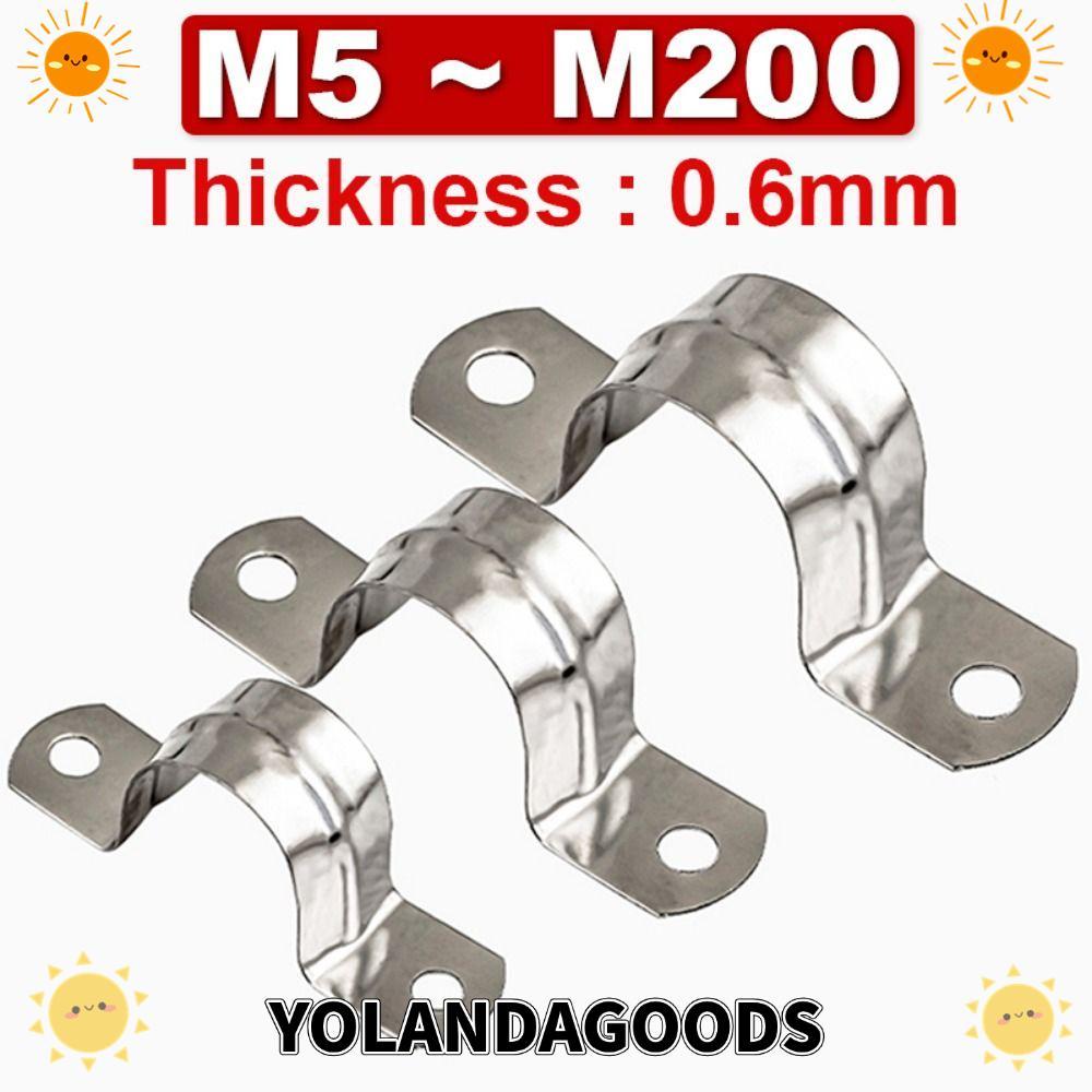 YOLANDAGOODS1 10 ชิ้น Horseback ท่อ Clamp, ยึดหัวเข็มขัดคอ Hoop คลิปขี่, กระชับประปา M5-M100 5 มม.-1