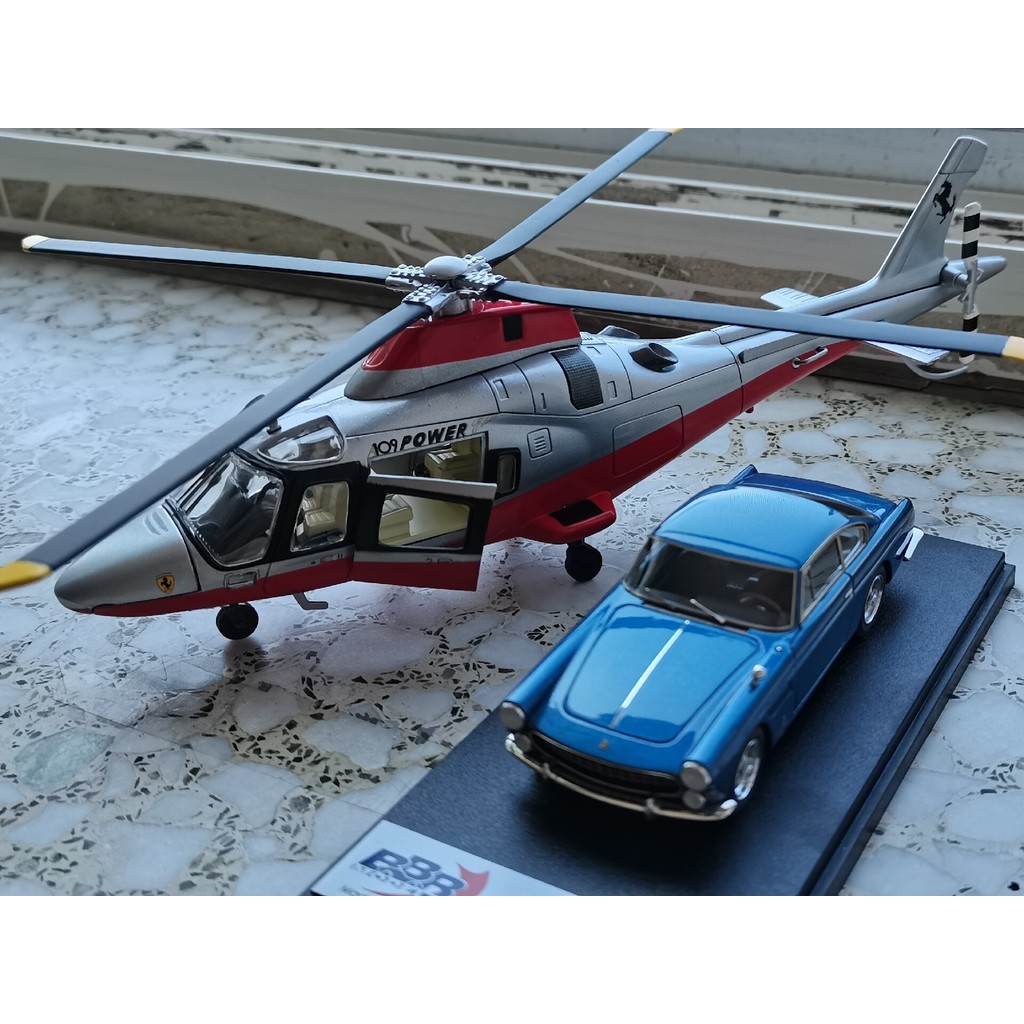 1/43 Newray Bobo Ferrari Fleet Helicopter รุ่น AGUSTA AW109 เครื่องบินโลหะผสมรุ่น 2 ประตู Openable F