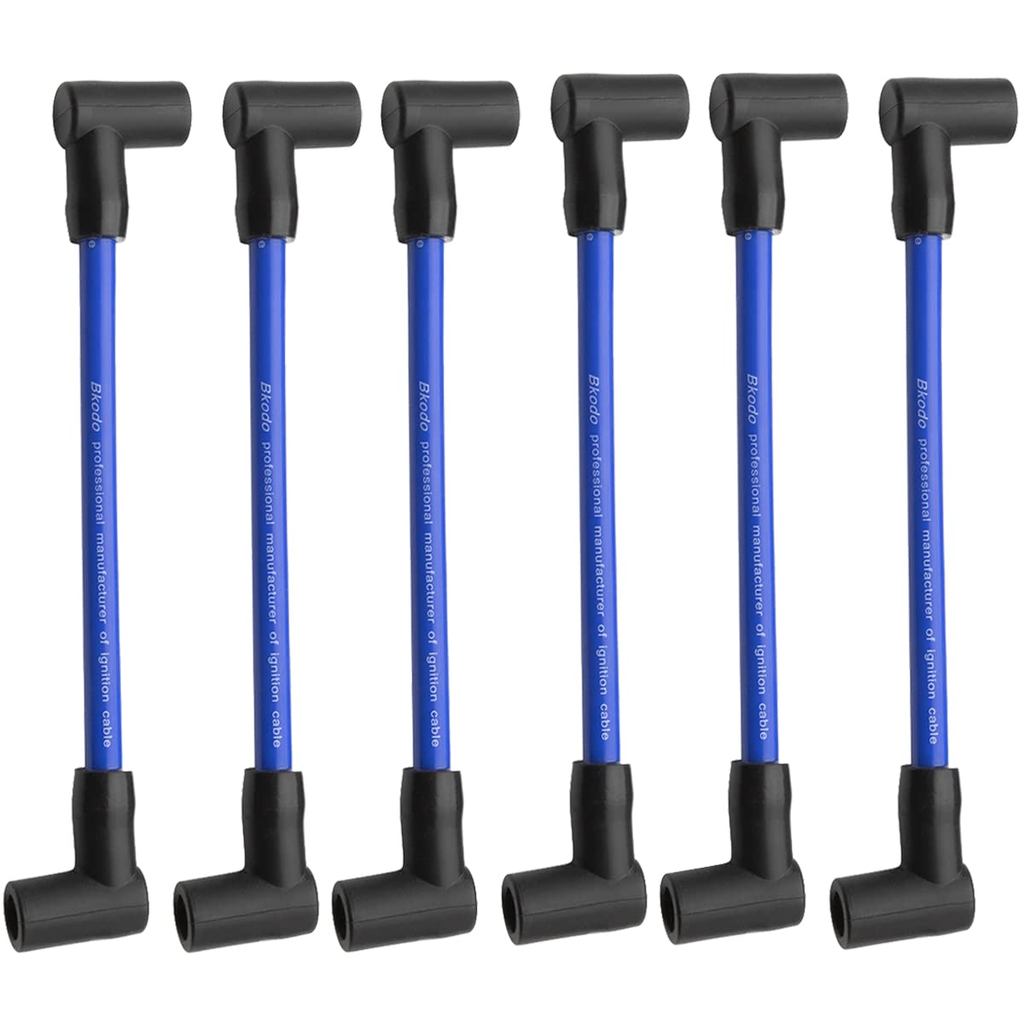 6 ชิ้นหัวเทียนลวด 6 "ประสิทธิภาพสูง Premium Marine สําหรับ Evinrude OMC Johnson Spark Plug ตะกั่วลวด