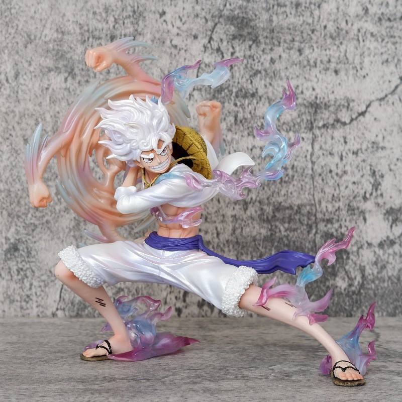 One Piece noc Flashing fists Nika Luffy  Fashion Play 2D Anime Rotatable Hand-Made Model