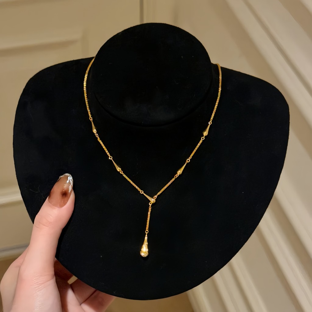 สร้อยคอพู่หยดน้ำ สไตล์เรโทร