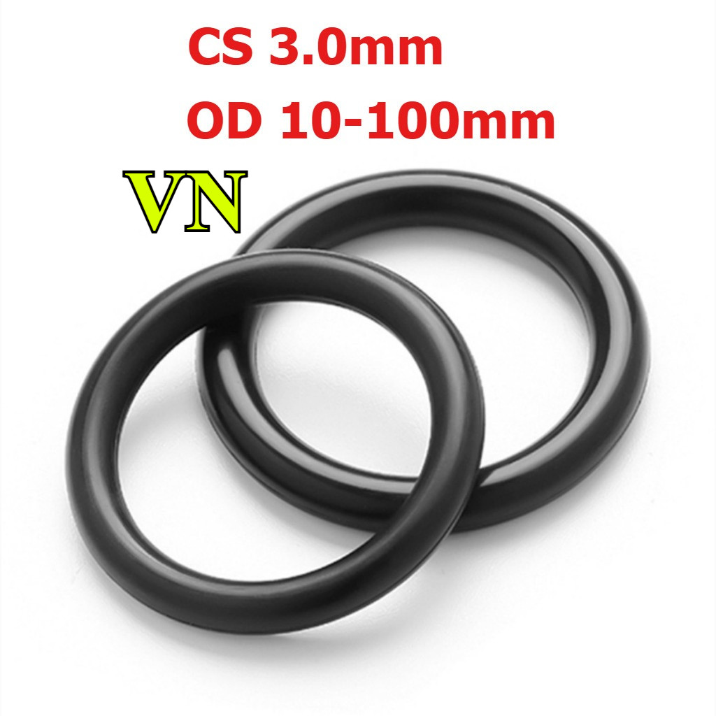 [MHJ-VN] โอริง/แหวนยางซีลสีดํา cs3.0mm * OD10-100mm