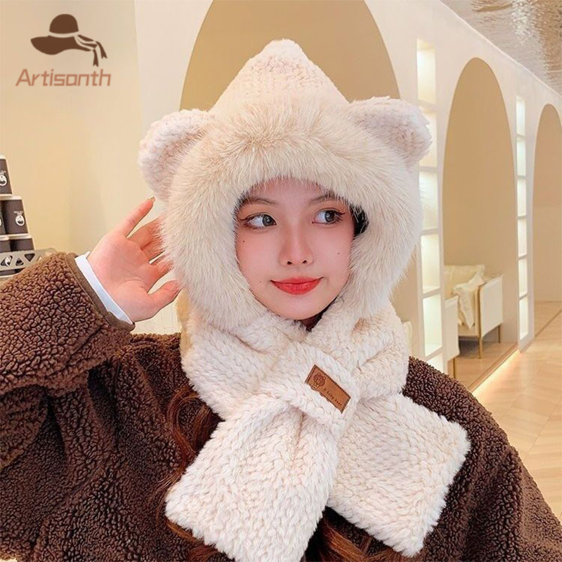 ส่งเร็ว💥หมวกไหมพรม กันหนาว ลายน่ารัก สไตล์เกาหลี หมวกกันหนาว อบอุ่นสวมใส่สบาย สําหรับผู้หญิง.Artisanth - รูปที่ 2