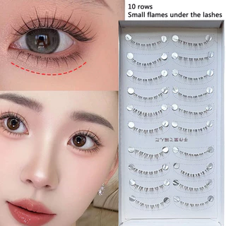 Under Eyelash Daily Makeup Manga Natural Wispy Cross Black Brown 10 คู่