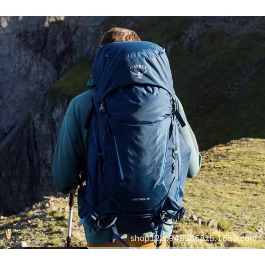 Osprey Kestrel Kitty กระเป๋าเป้สะพายหลัง 38L48L58L68L กระเป๋าเดินป่ากลางแจ้งผู้ชายเดินป่า Off-Road ข