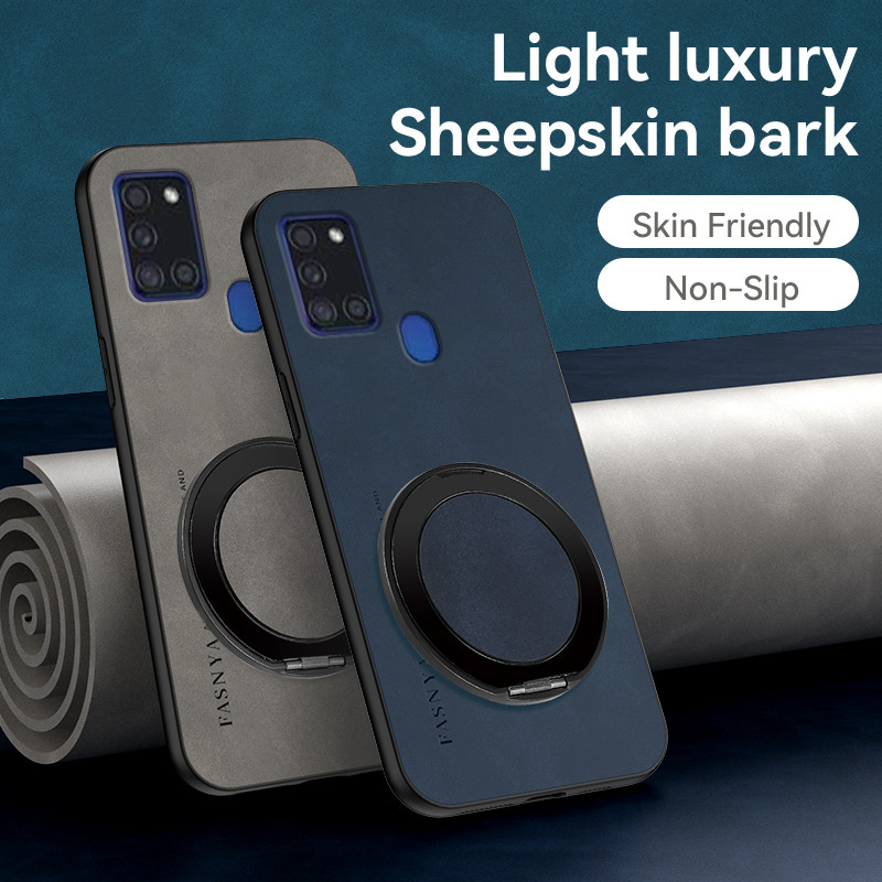 Samsung a21s SM-A217F SM-A217F/DS SM-A217F/DSN SM-A217M SM-A217M/DS SM-A217N ปลอกโลหะหมุนแม่เหล็กวงเ