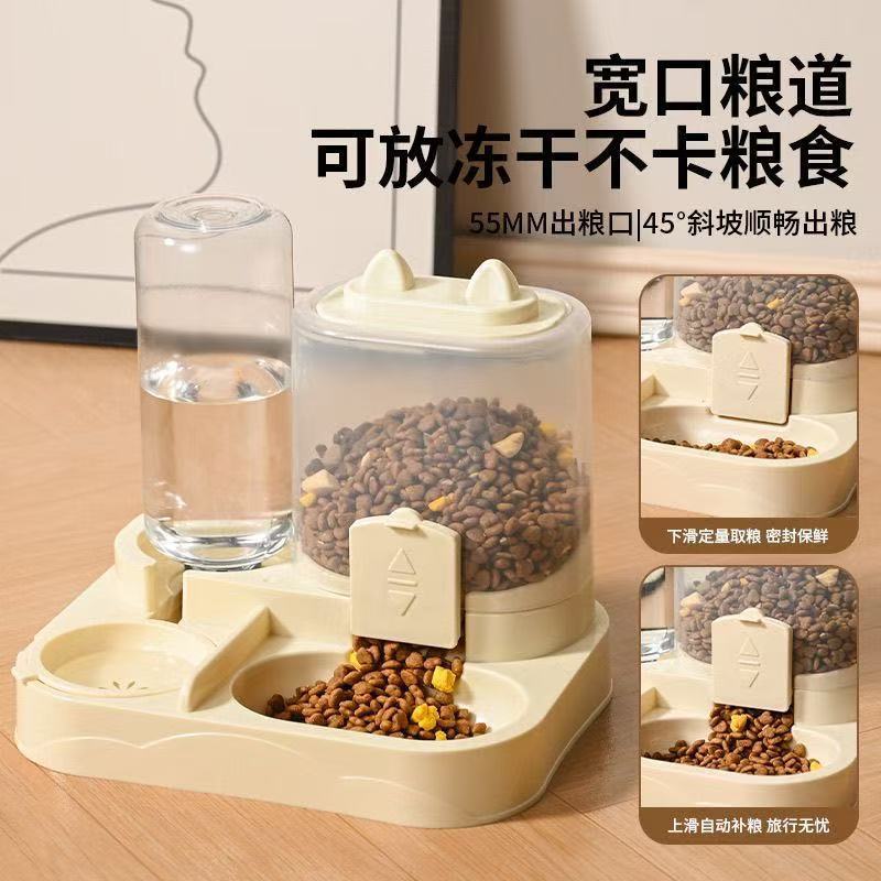 8 ️ ⃣ตู้น้ําสัตว์เลี้ยงความจุขนาดใหญ่แห้งเปียกแยกเครื่องป้อนน้ําอัตโนมัติอาหารแบบบูรณาการป้อนแมวสุนั