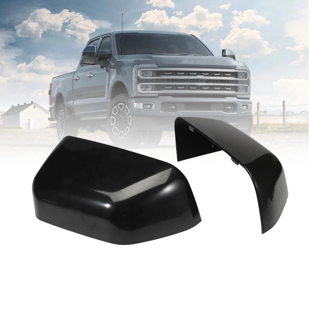 HC3Z-17D743-AA สีดําเงาโดยตรงเปลี่ยนกระจกหมวกฝาครอบเปลี่ยนสําหรับ 2017-2024 Ford F250 F350 F450 F550