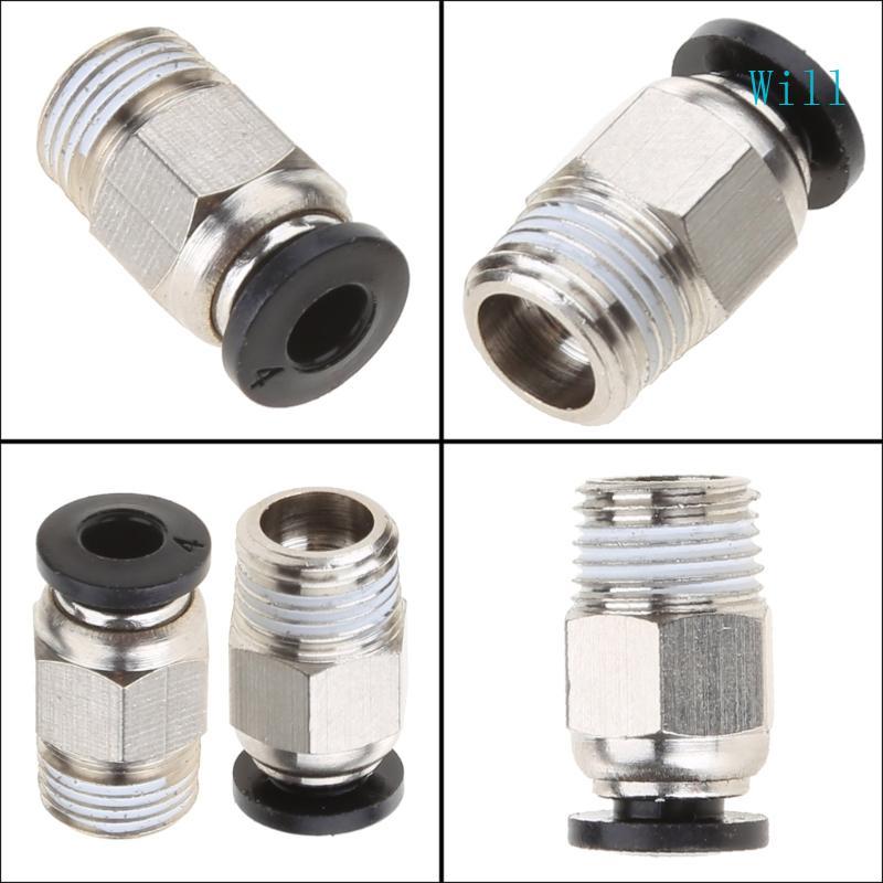 จะ PC4-M10 PNEUMATIC Quick Fitting J-Head 3D เครื่องพิมพ์ PC4-01 M10 ตัวเชื่อมต่อนิวเมติก