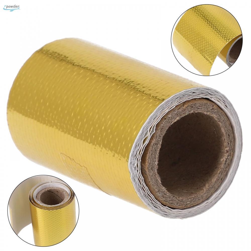 【POWE】Gold Exhaust Heat Insulation Tape Wrap for Automotive Air Intake Systems